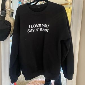 Lonely ghost ilysib black crewneck size large